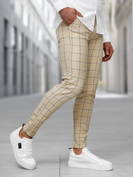 Men's Chino Trousers - Beige OZONEE DJ/5522Z