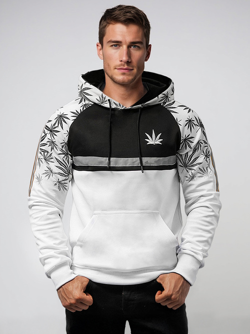 Men's Hoodie - White OZONEE O/B268