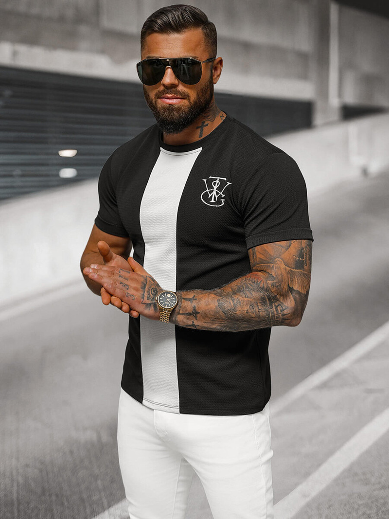 Men's T-shirt - Black OZONEE O/L1184