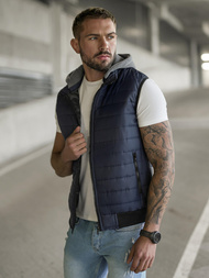 Men's Gilet - Navy Blue OZONEE JS/8M983/215Z