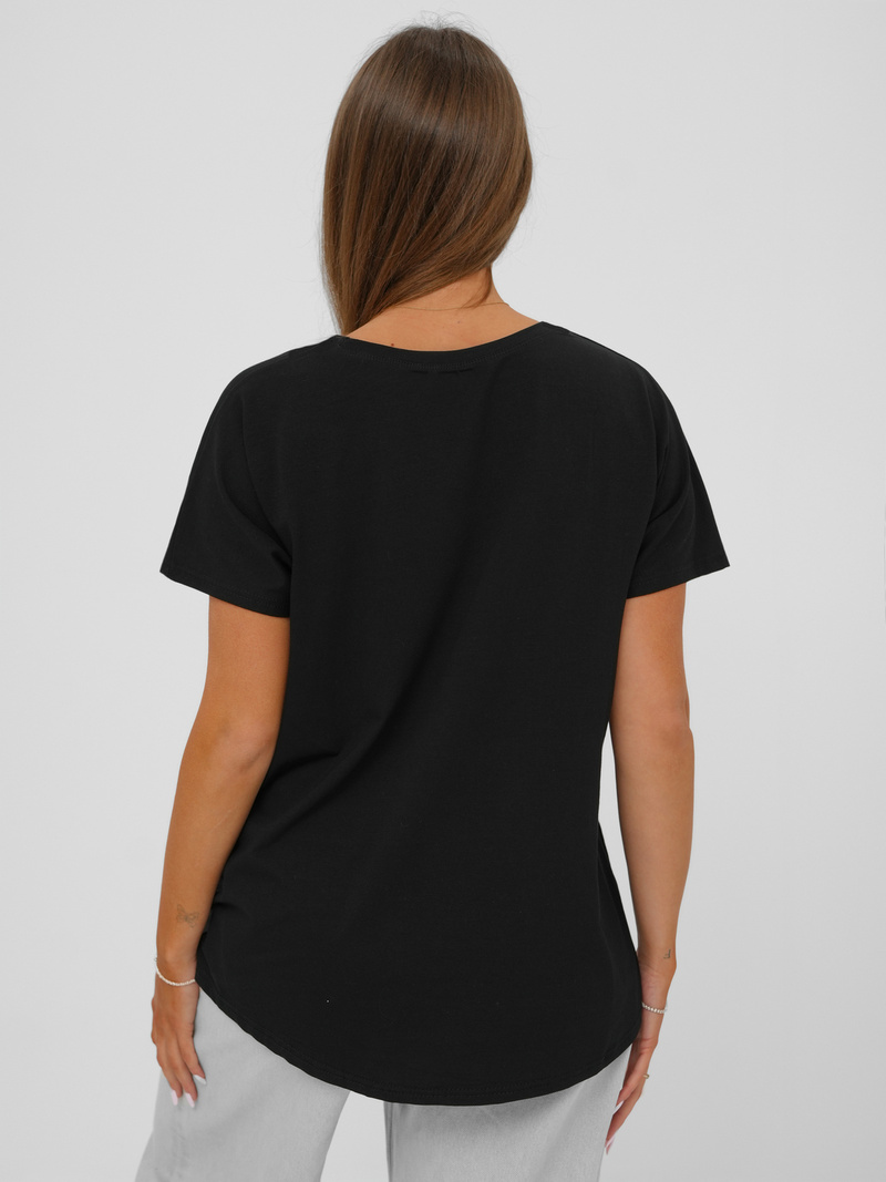 Women's T-shirt - Black OZONEE JS/95T2566/3
