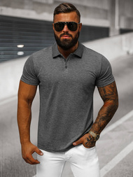 Men's Polo Shirt - Anthracite OZONEE JS/8T80/5Z