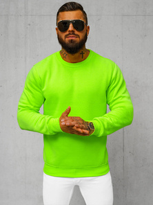 Men's Sweatshirt - Green neon OZONEE JS/2001-10Z