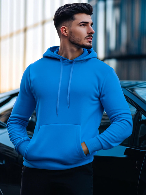 Men's Hoodie - Blue OZONEE JS/2009Z