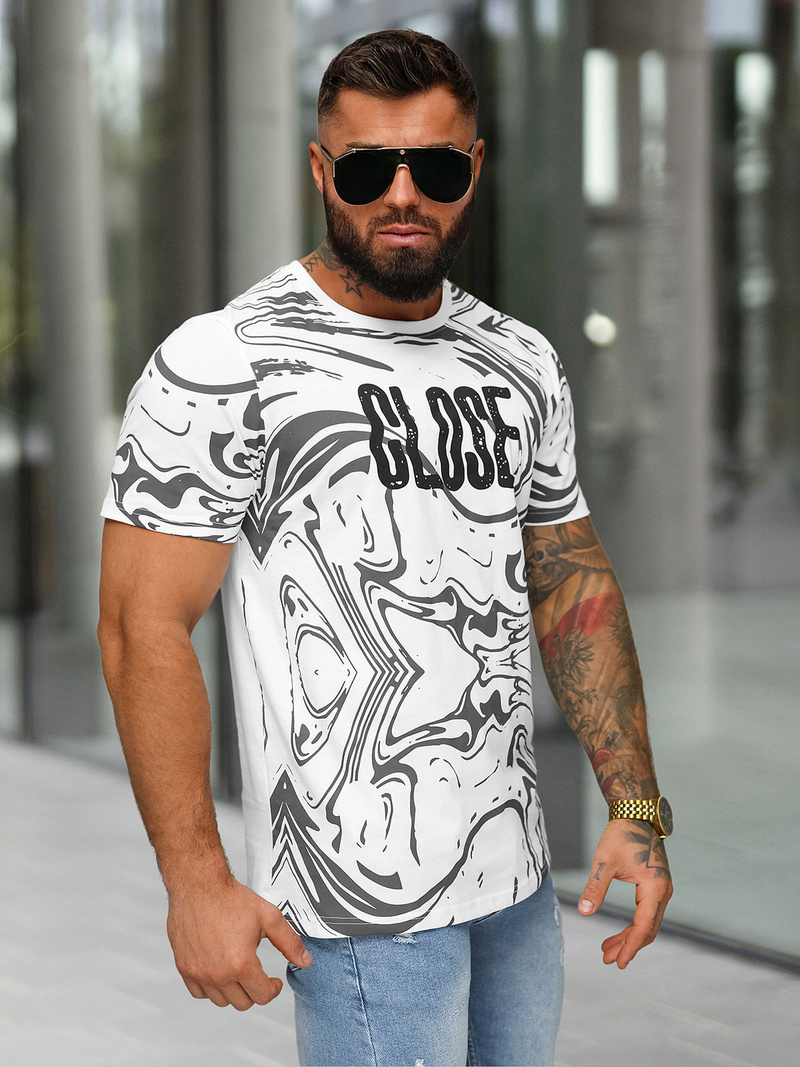 Men's T-shirt - White OZONEE O/MPO3470