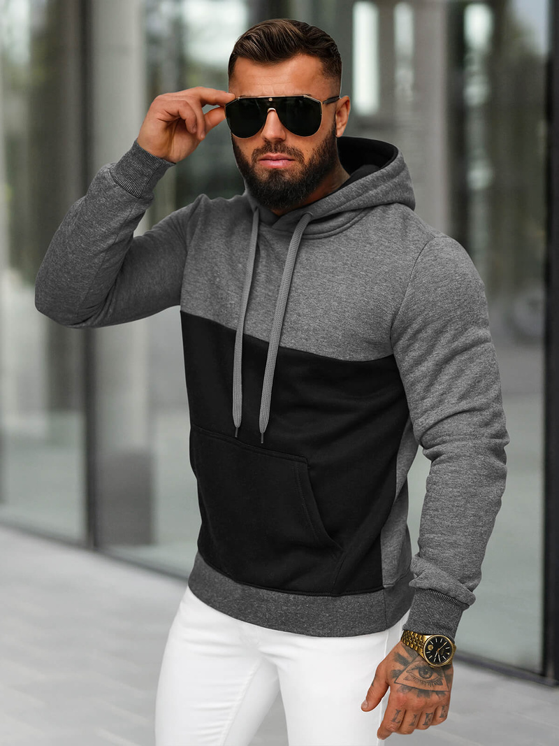 Men's Hoodie - Anthracite OZONEE JS/8B1317/5