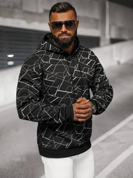 Men's Hoodie - Black OZONEE JS/8B1235/3