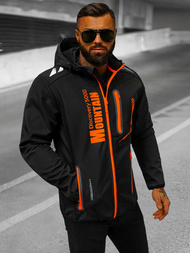 Men's Softshell Jacket - black and orange OZONEE JS/HH026/1