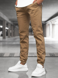 Men's Chino Joggers - Camel OZONEE JB/JP1145/10