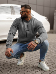 Men's Sweatshirt - Dark Grey OZONEE JS/8B1358/5