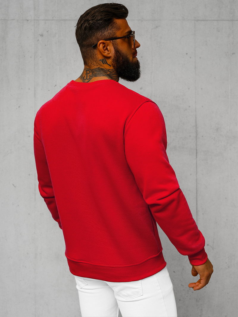 Men's Sweatshirt - Red OZONEE JS/2001-10Z