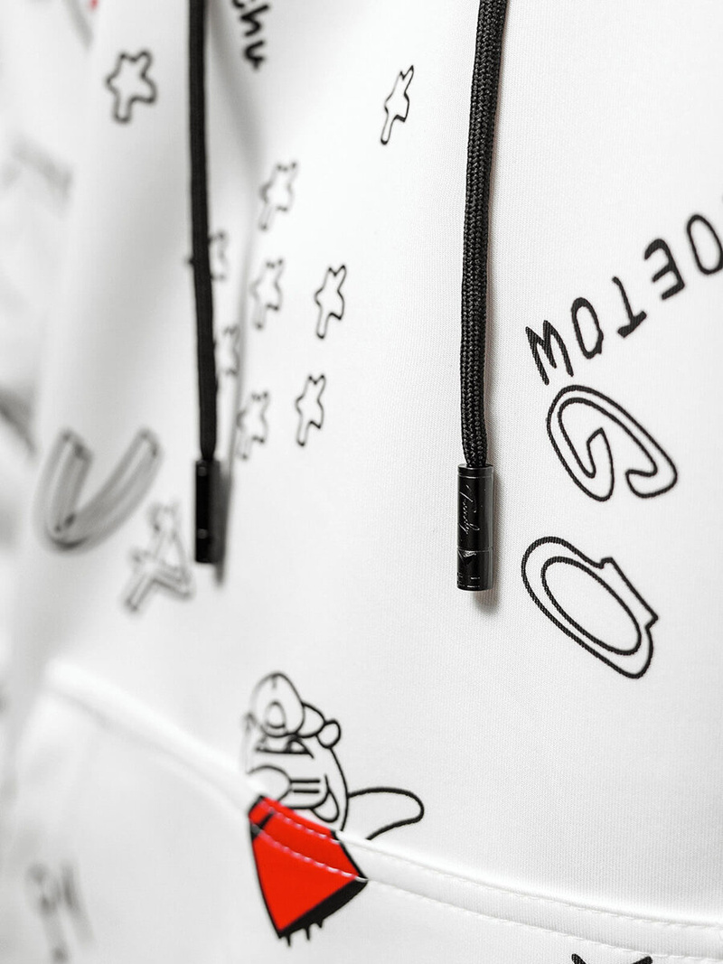 Men's Hoodie - White OZONEE JS/8B1223/1