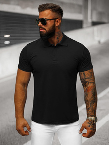 Men's Polo Shirt - Black OZONEE JS/8T80/3Z