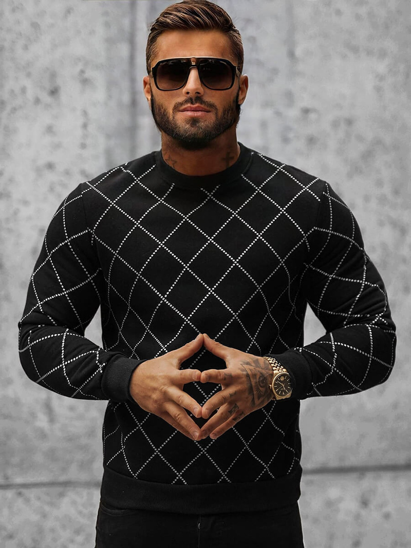 Men's sweatshirt - Black OZONEE O/D7459