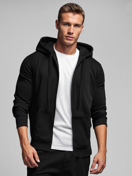 Men's Hoodie - Black OZONEE JS/2008