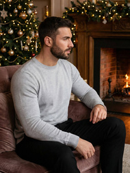 Men's Jumper - Grey OZONEE NB/MMB602/2Z