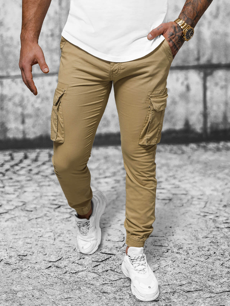 Men's Chinos Jogger - Beige OZONEE NB/MP0202K