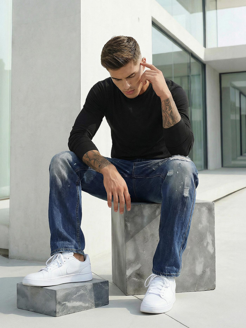 Men's Jeans - Blue OZONEE O/KK2885Z