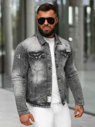 Men's Denim Jacket - Black OZONEE NB/MJ529N