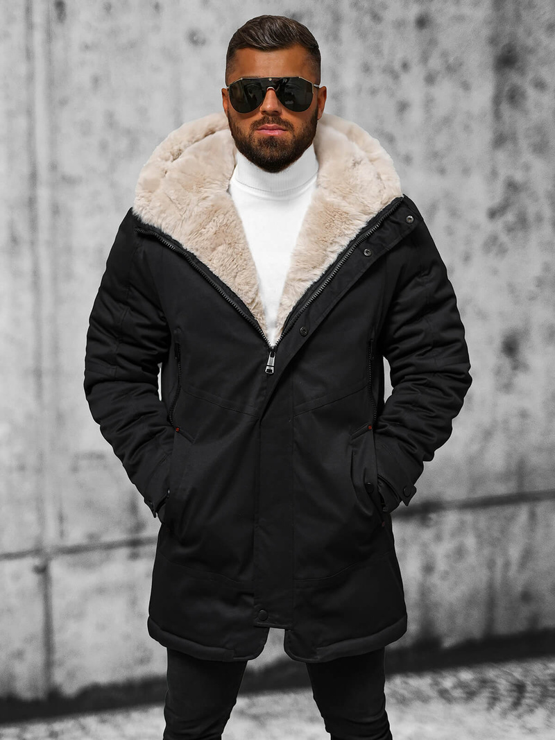 Men's Winter Jacket - Black OZONEE JS/22M319/392