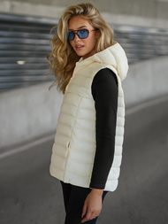 Women's Gilet - Ecru OZONEE JS/11Z8225