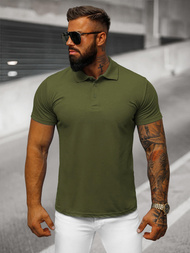 Men's Polo Shirt - Green OZONEE JS/8T80/29Z