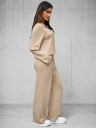 Two-piece tracksuit set beige OZONEE O/XYS3230
