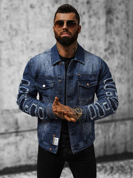 Men's Denim Jacket Dark Blue OZONEE NB/MJ523BS