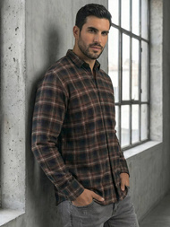 Men's Shirt - Navy Blue OZONEE V/V177Z