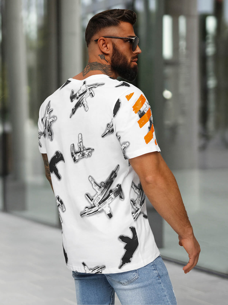 Men's T-shirt - White OZONEE O/MPO3471