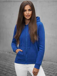 Women's Hoodie - cornflower blue OZONEE JS/W03/65Z