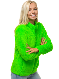Women's Sweatshirt - Green neon OZONEE JS/HH006/52