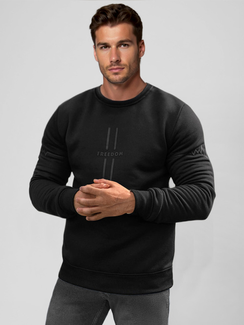 Men's Sweatshirt - Black OZONEE JS/8B1358/3Z
