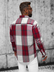 Men's Shirt - Burgundy OZONEE NB/MC727R