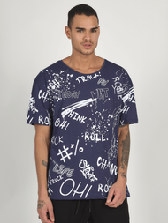 Men's T-Shirt - Navy blue OZONEE MR/21530