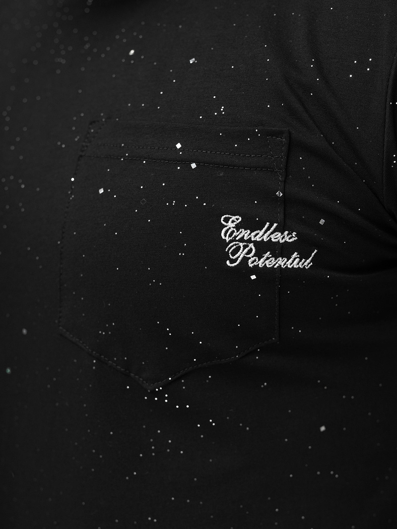 Men's T-shirt - Black OZONEE O/QQ1387