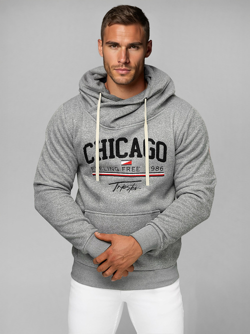 Men's Hoodie - Grey OZONEE O/TT30508Z