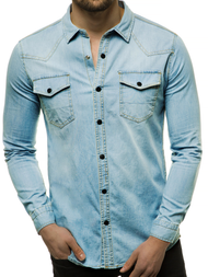 Men's Denim Shirt - Light Blue OZONEE R/3053