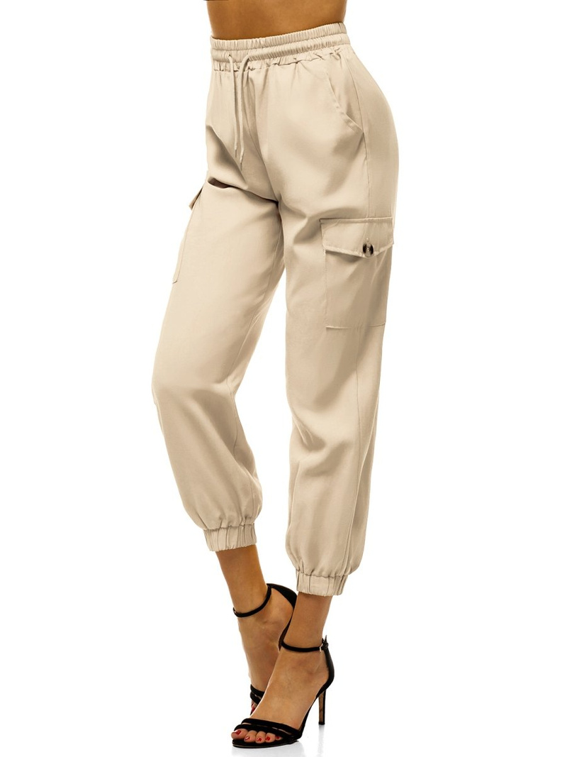 Women's joggers pants - Beige OZONEE O/HM006