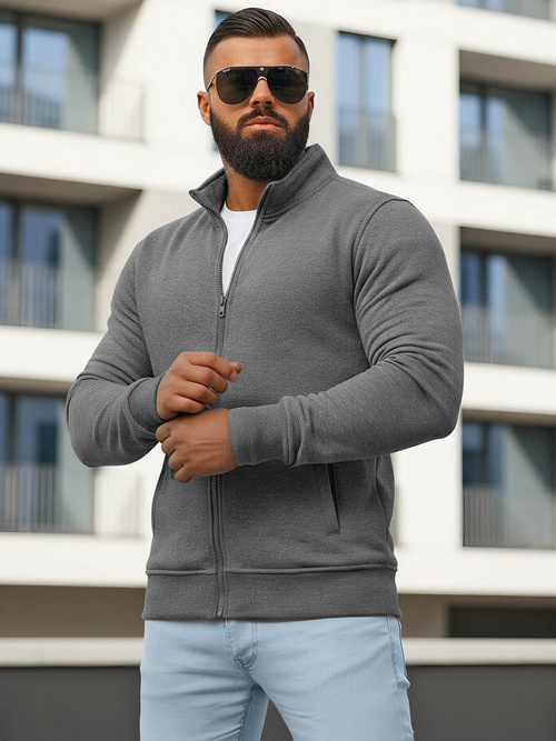 Men's Sweatshirt - Dark Grey OZONEE JS/2002Z