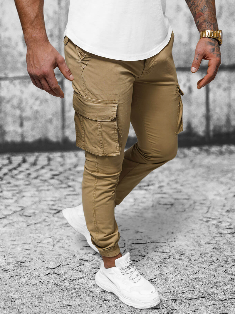 Men's Chinos Jogger - Beige OZONEE NB/MP0202K