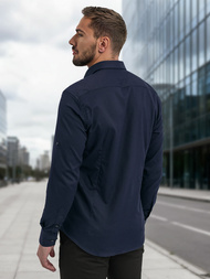 Men's Shirt - Navy Blue OZONEE V/V188