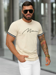 Men's T-shirt - Beige OZONEE O/QS11628