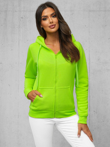 Women's Hoodie - Green neon OZONEE JS/W03Z