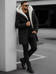 Men's Winter Jacket - Black OZONEE JS/5M120/392Z