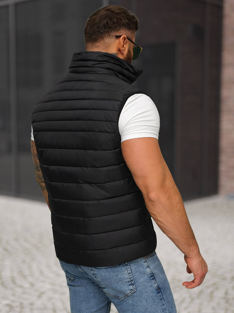 Men's gilet - black OZONEE JS/31M5065/392