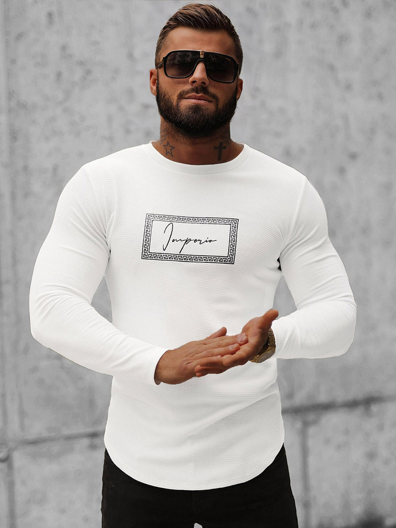 Men's Sweatshirt - White OZONEE O/D7192