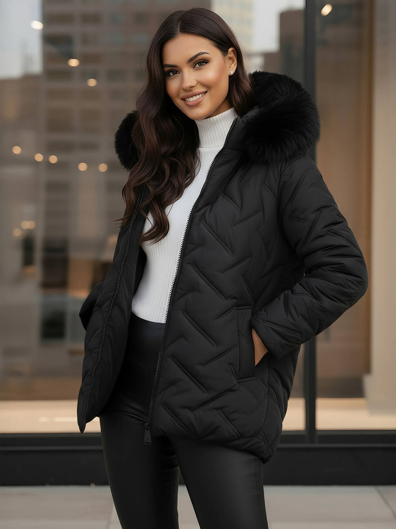 Women's Jacket - Black OZONEE JS/16M9296/392Z