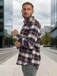 Men's Shirt - Burgundy OZONEE V/V174