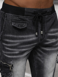 Men's jeans joggers - Black OZONEE NB/MP0108N